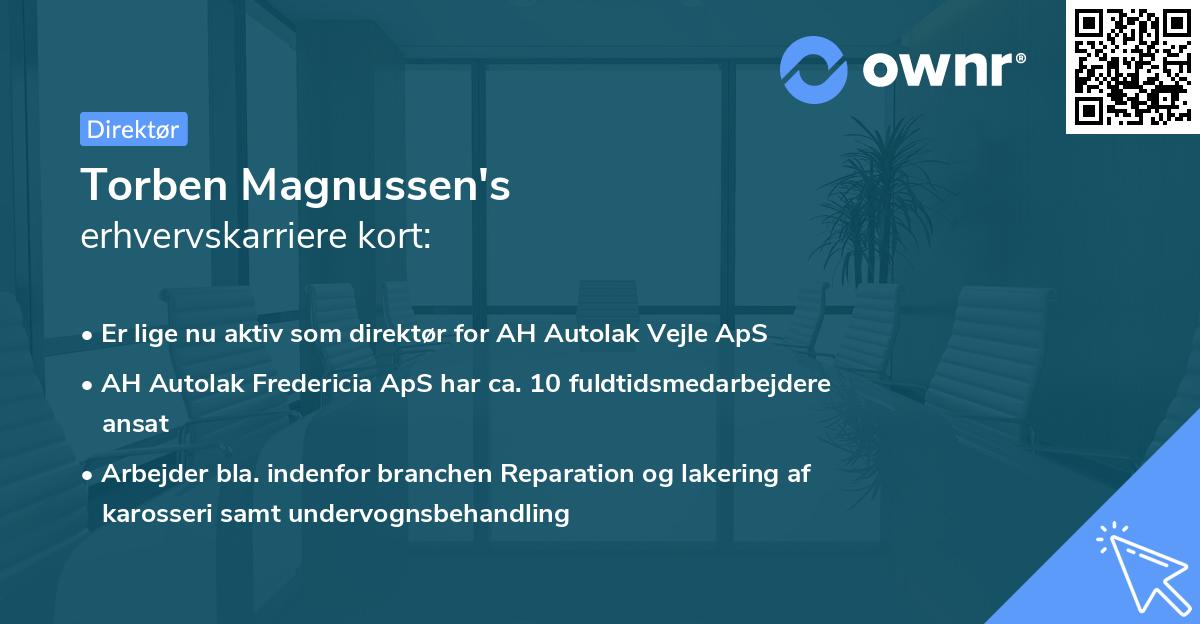 Torben Magnussen's erhvervskarriere kort