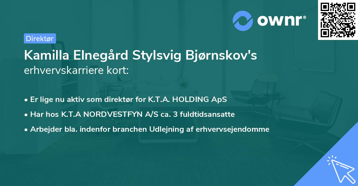 Kamilla Elnegård Stylsvig Bjørnskov's erhvervskarriere kort