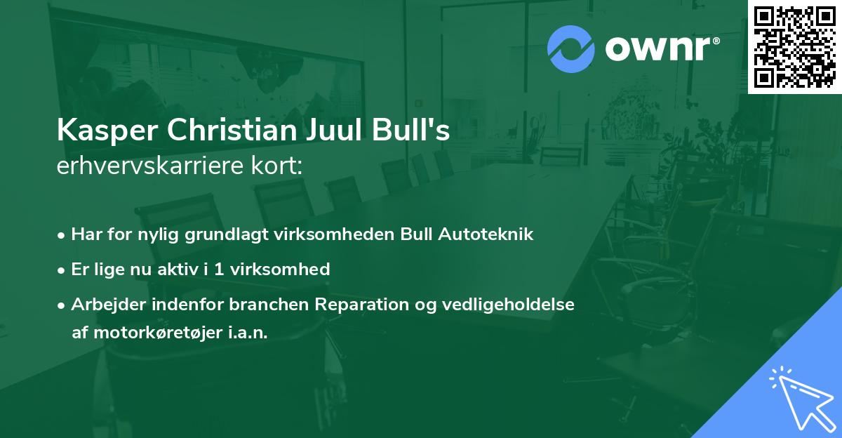 Kasper Christian Juul Bull's erhvervskarriere kort
