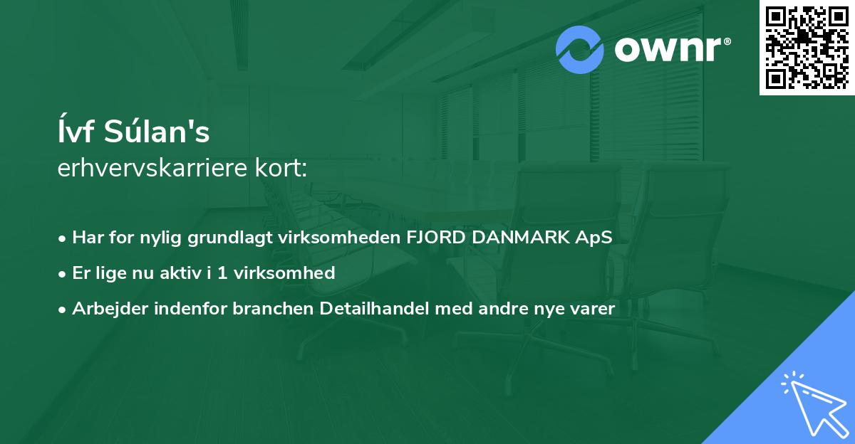 Ívf Súlan's erhvervskarriere kort