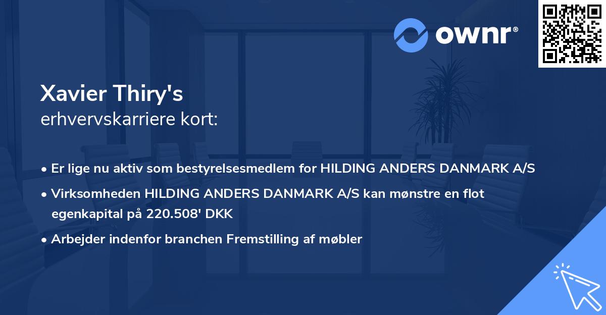 Xavier Thiry's erhvervskarriere kort