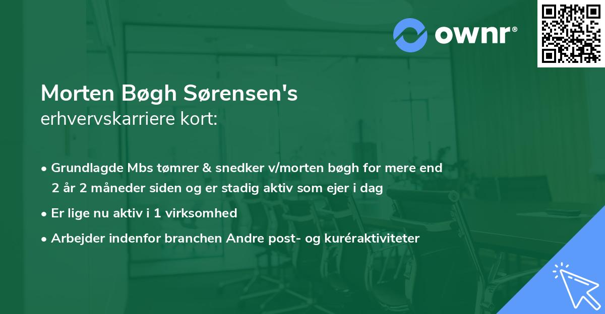 Morten Bøgh Sørensen's erhvervskarriere kort