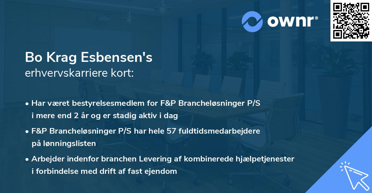 Bo Krag Esbensen's erhvervskarriere kort