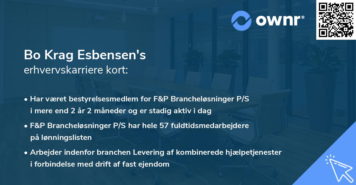 Bo Krag Esbensen's erhvervskarriere kort