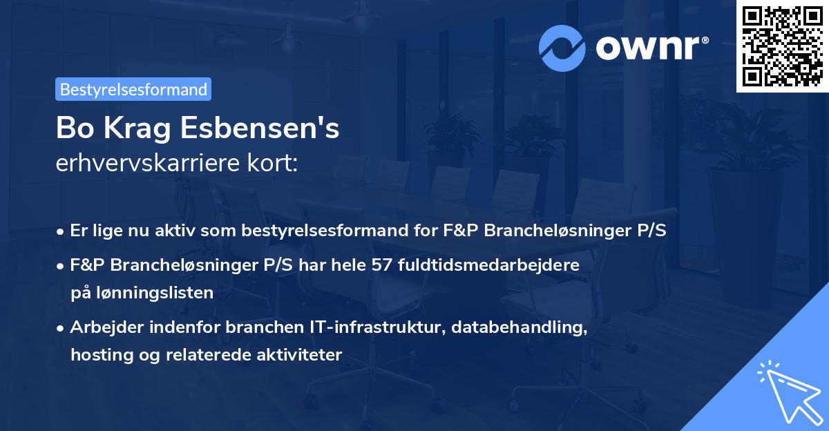 Bo Krag Esbensen's erhvervskarriere kort