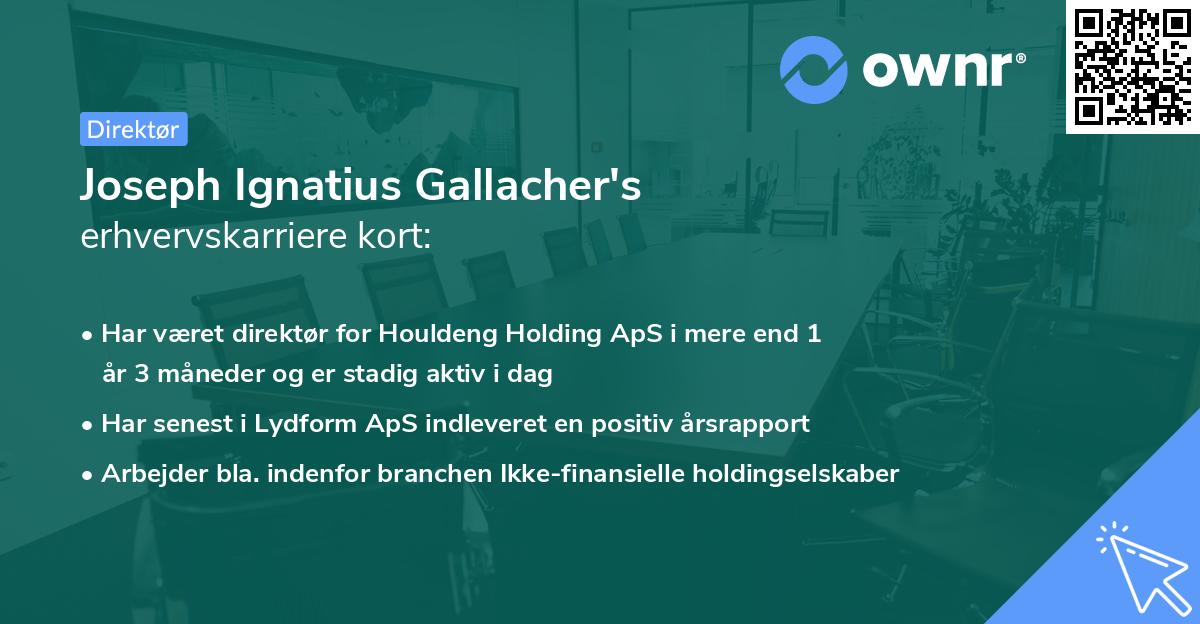 Joseph Ignatius Gallacher's erhvervskarriere kort