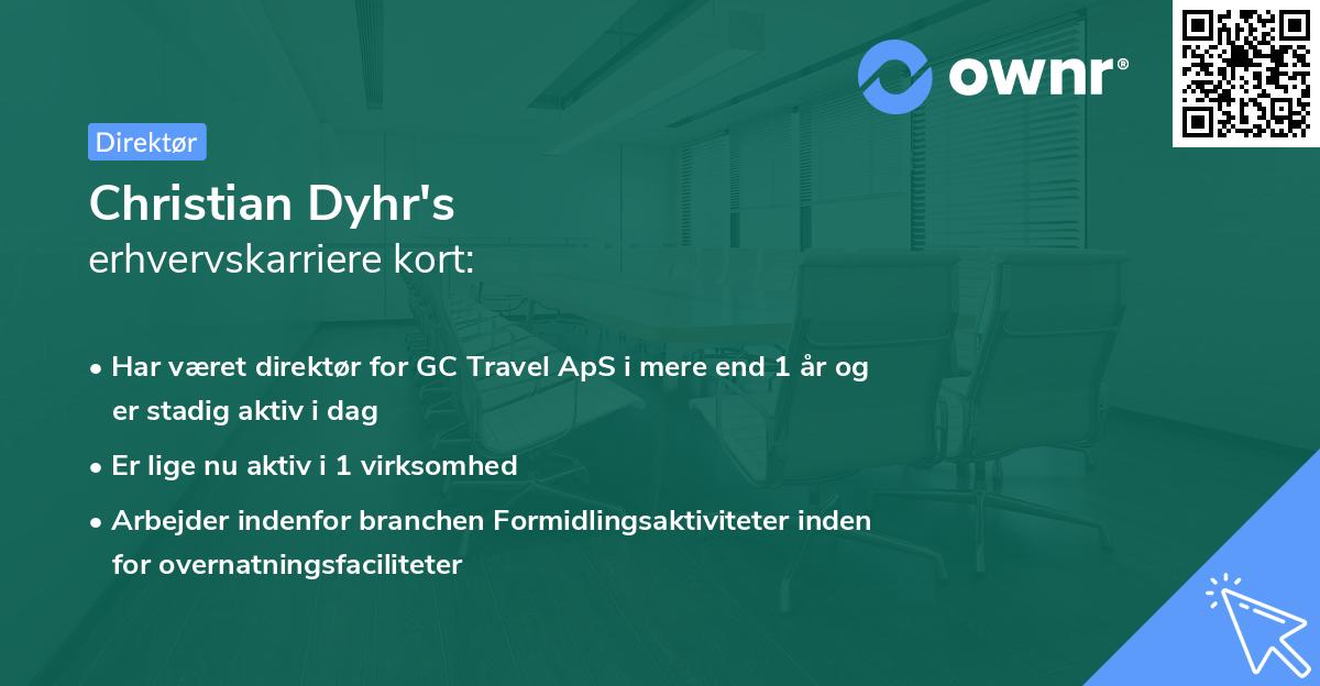 Christian Dyhr's erhvervskarriere kort