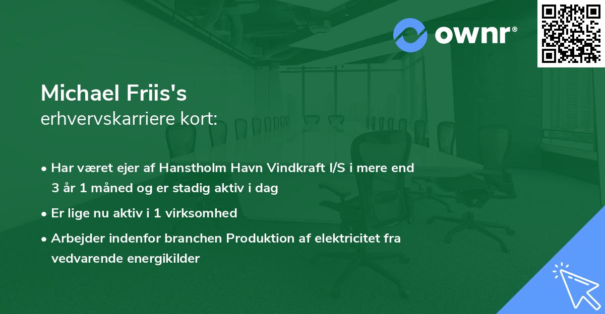 Michael Friis's erhvervskarriere kort