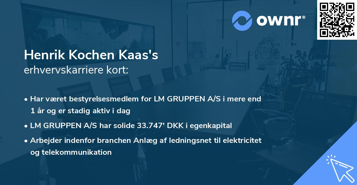 Henrik Kochen Kaas's erhvervskarriere kort