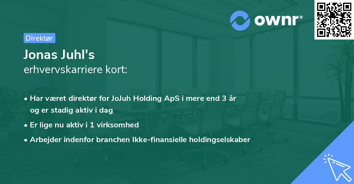 Jonas Juhl's erhvervskarriere kort