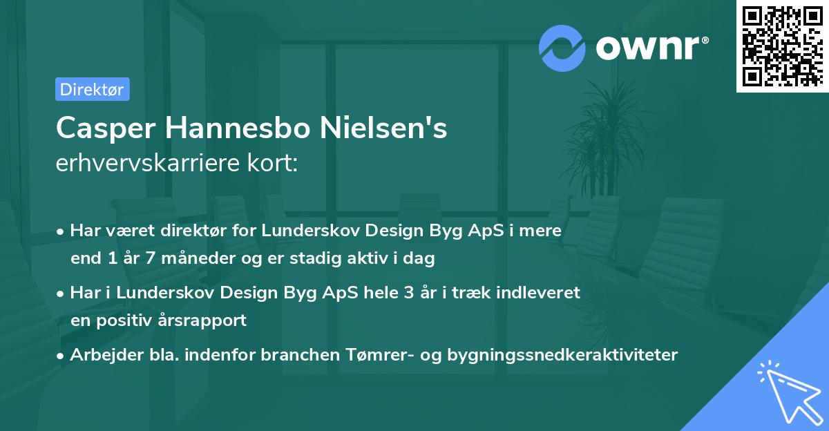 Casper Hannesbo Nielsen's erhvervskarriere kort