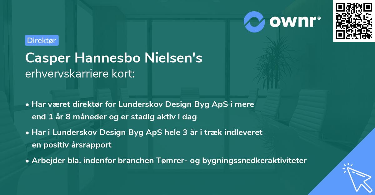 Casper Hannesbo Nielsen's erhvervskarriere kort