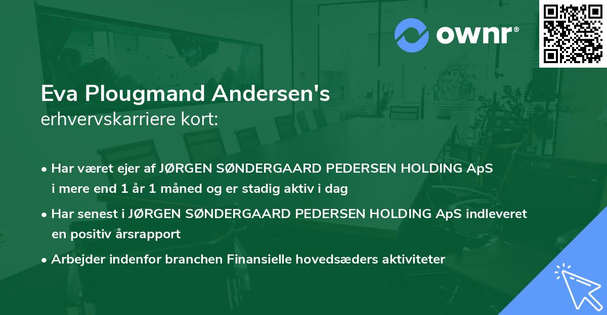 Eva Plougmand Andersen's erhvervskarriere kort