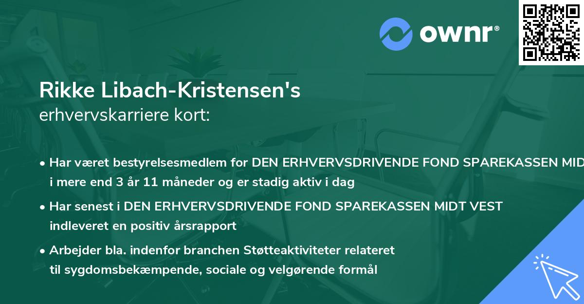 Rikke Libach-Kristensen's erhvervskarriere kort