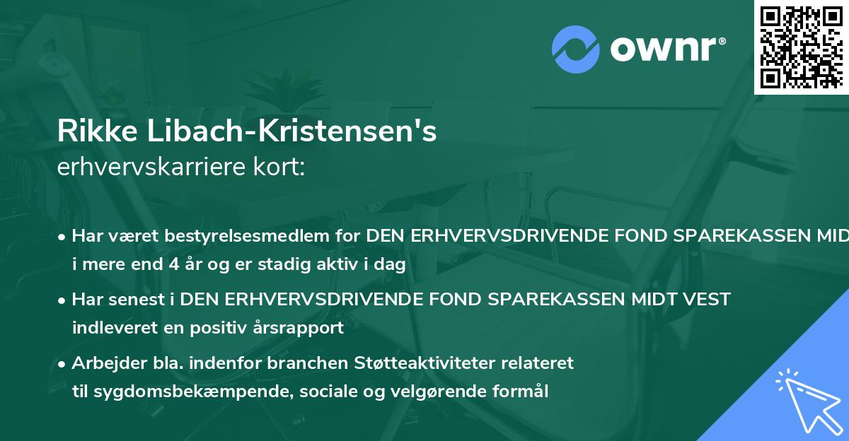 Rikke Libach-Kristensen's erhvervskarriere kort