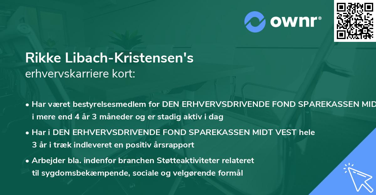 Rikke Libach-Kristensen's erhvervskarriere kort