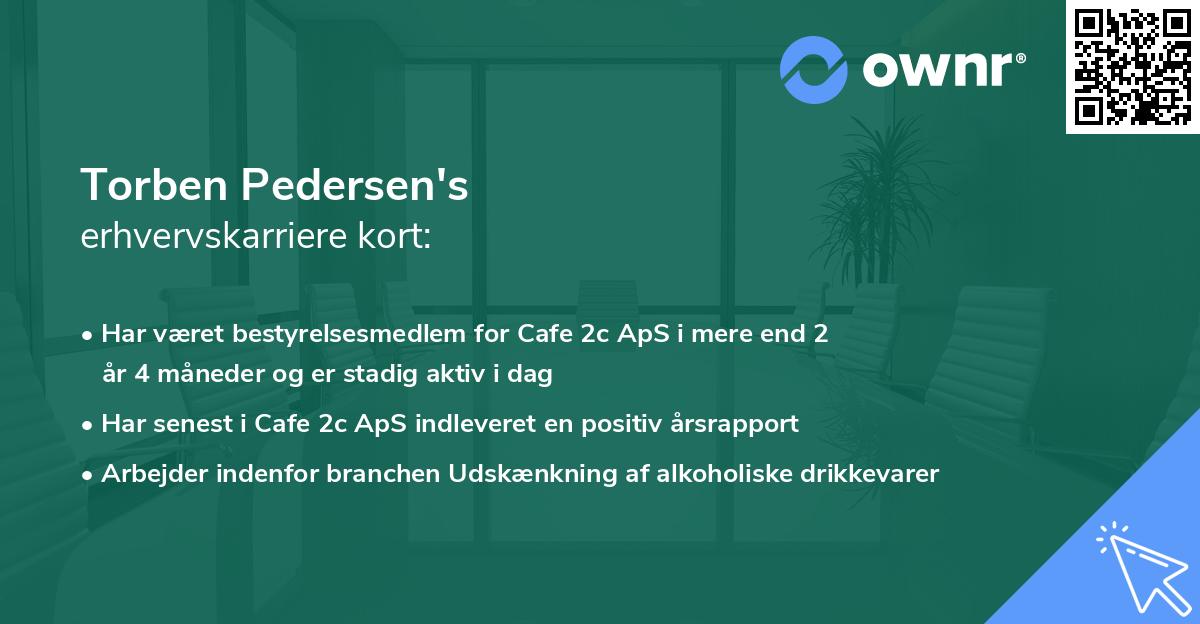 Torben Pedersen's erhvervskarriere kort