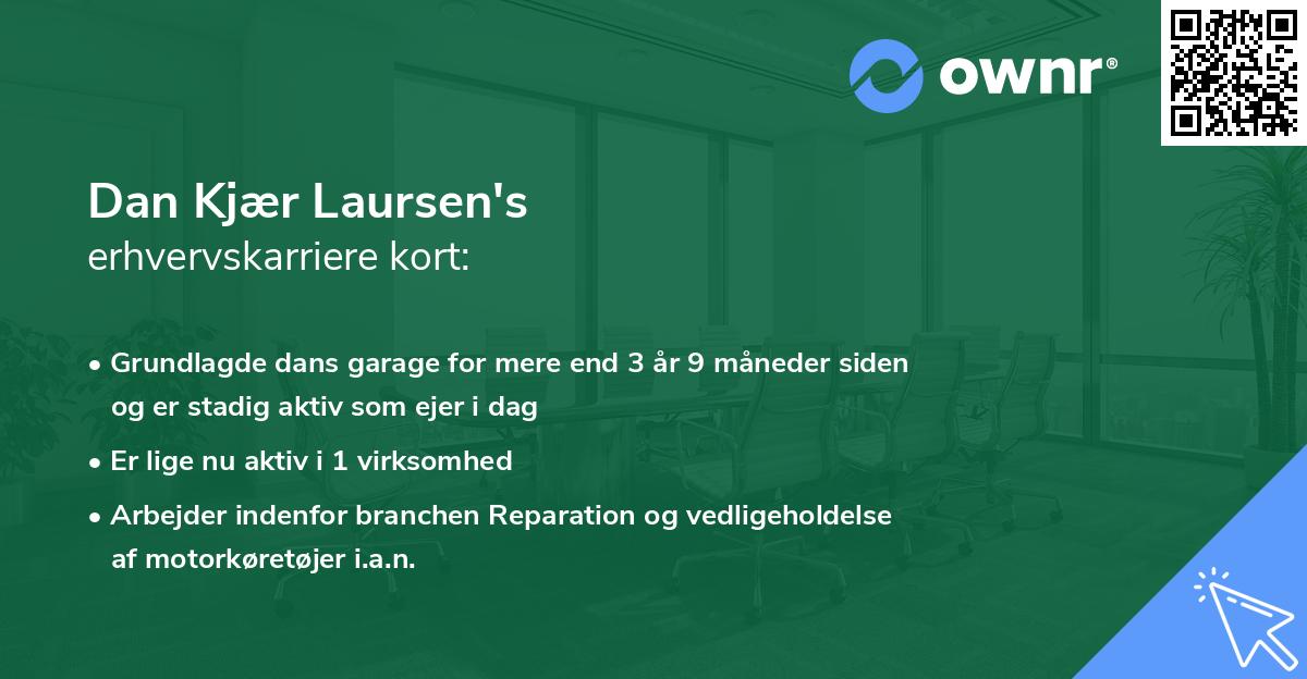 Dan Kjær Laursen's erhvervskarriere kort