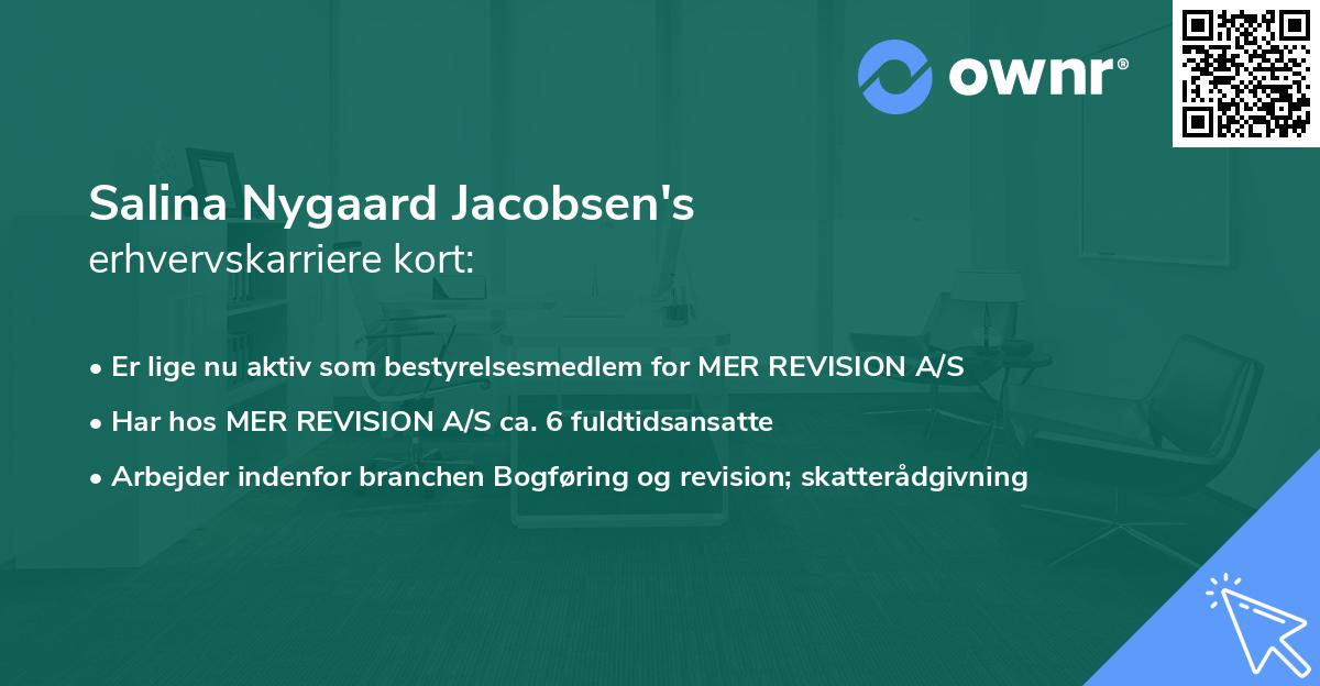 Salina Nygaard Jacobsen's erhvervskarriere kort