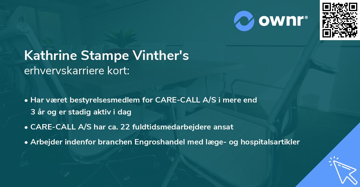 Kathrine Stampe Vinther's erhvervskarriere kort