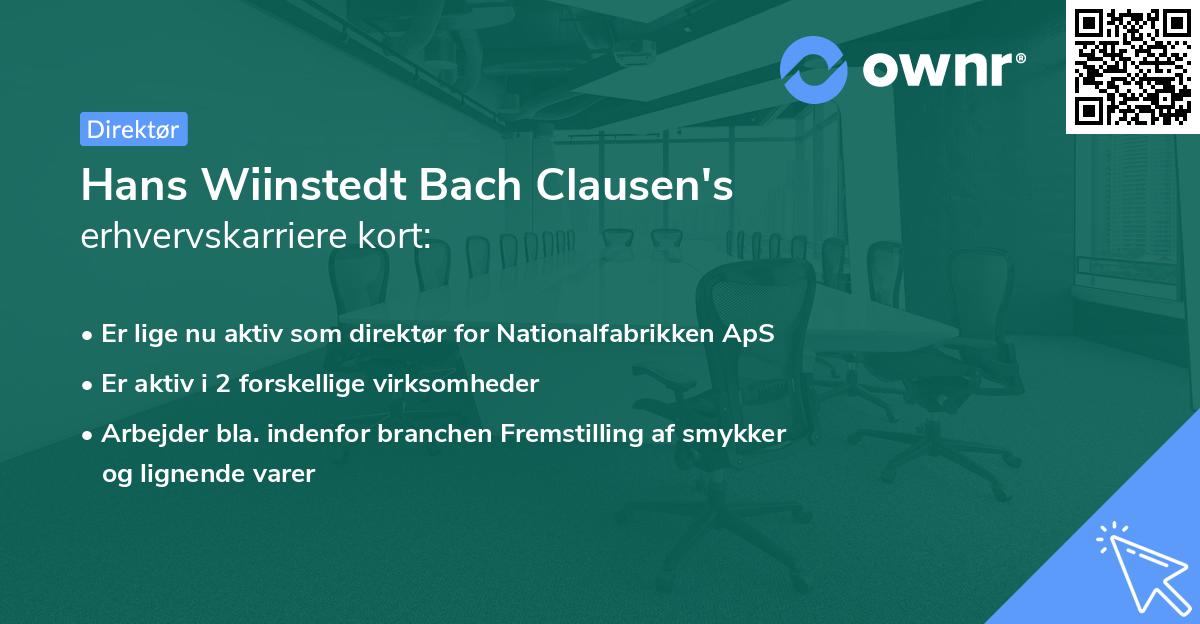 Hans Wiinstedt Bach Clausen's erhvervskarriere kort