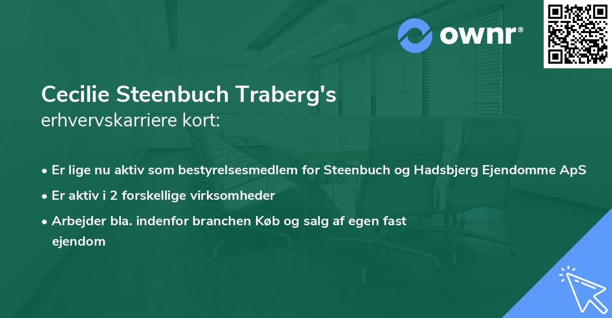 Cecilie Steenbuch Traberg's erhvervskarriere kort