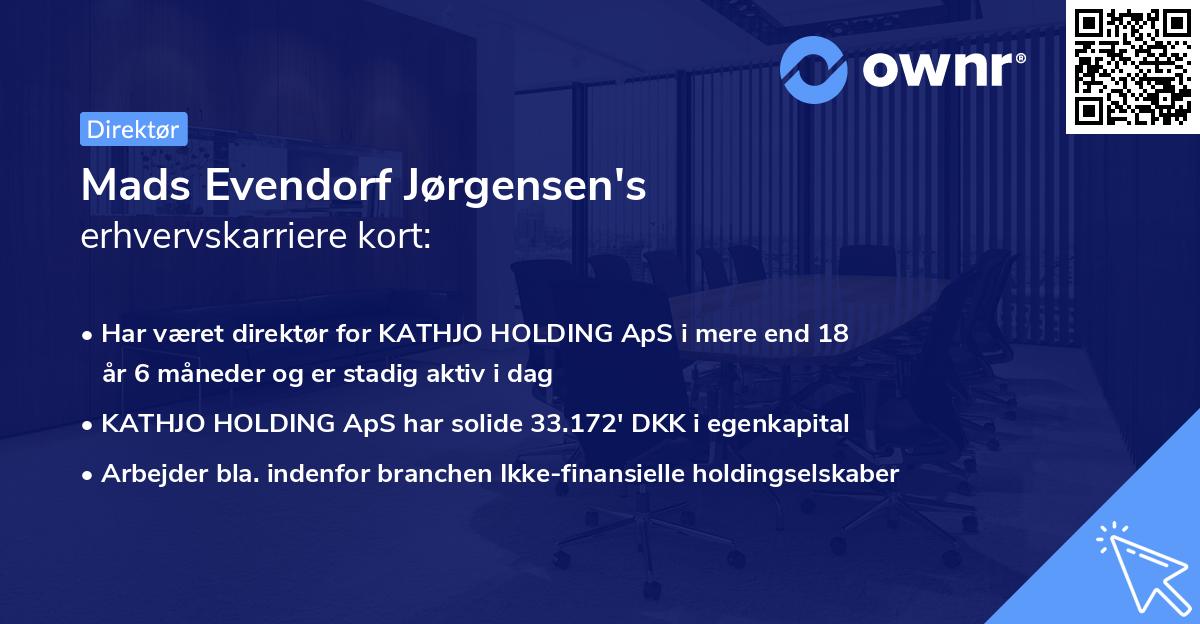 Mads Evendorf Jørgensen's erhvervskarriere kort