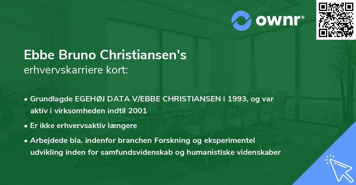 Ebbe Bruno Christiansen's erhvervskarriere kort
