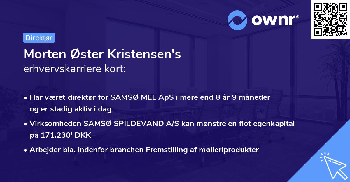 Morten Øster Kristensen's erhvervskarriere kort