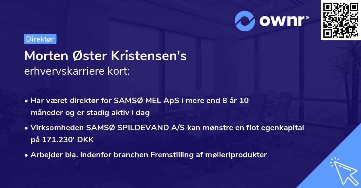 Morten Øster Kristensen's erhvervskarriere kort
