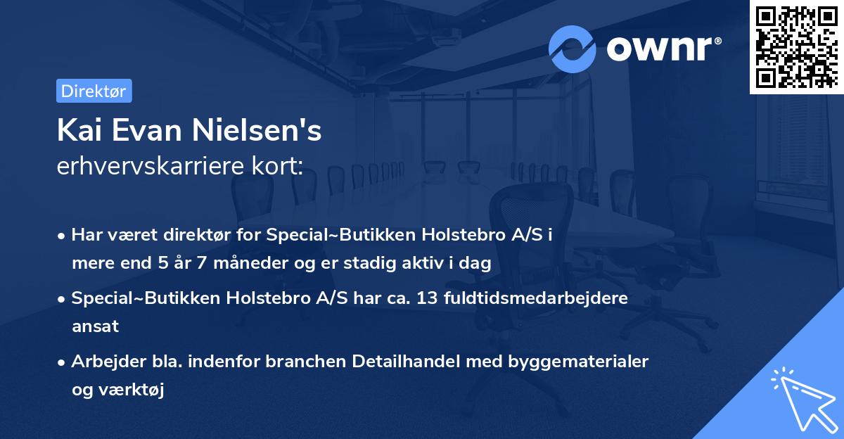 Kai Evan Nielsen's erhvervskarriere kort