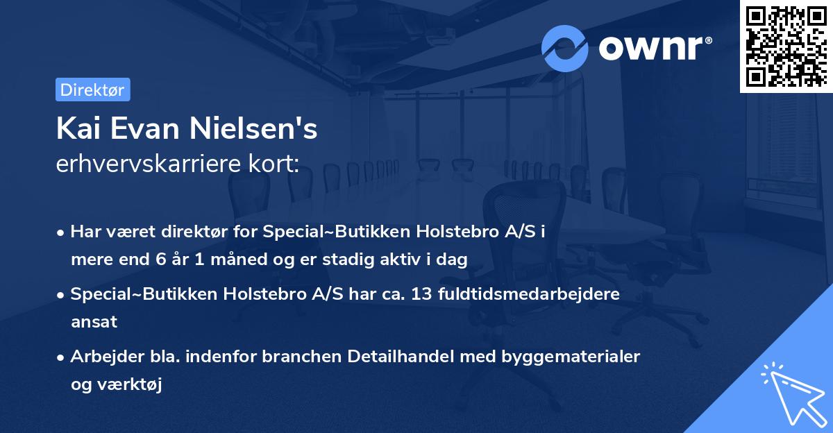 Kai Evan Nielsen's erhvervskarriere kort