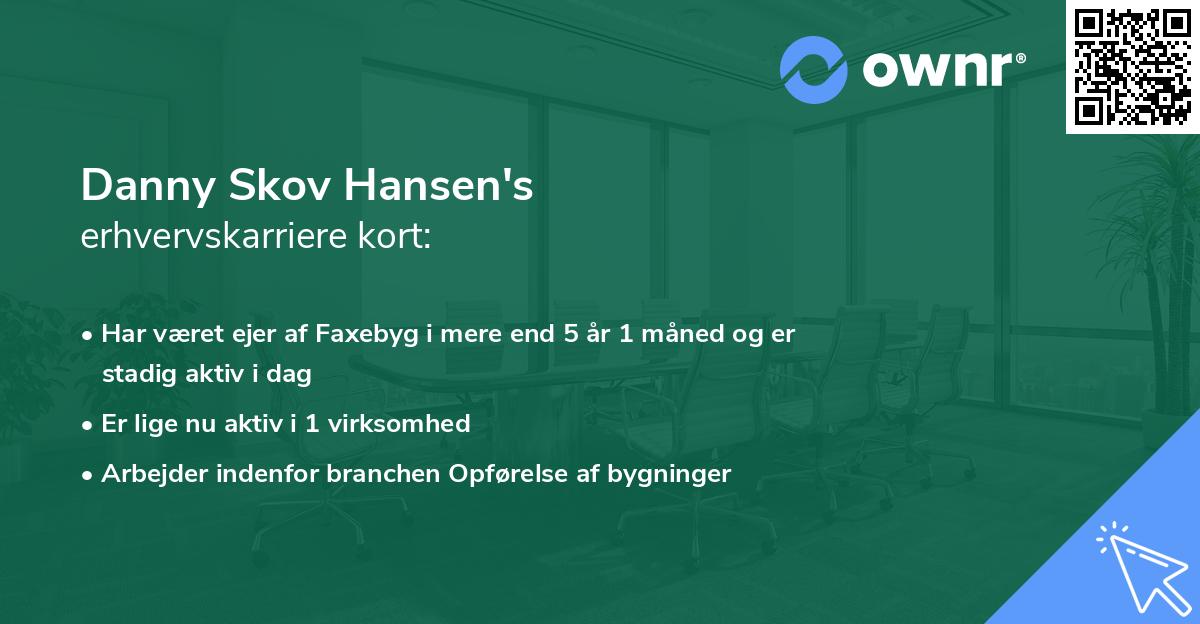 Danny Skov Hansen's erhvervskarriere kort