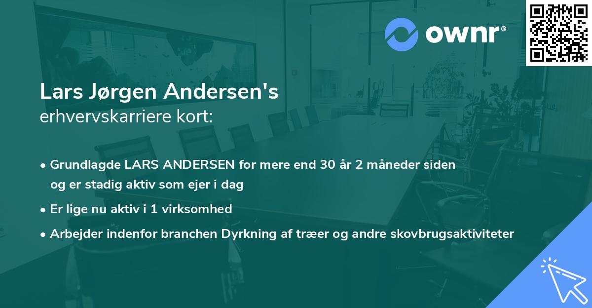 Lars Jørgen Andersen's erhvervskarriere kort