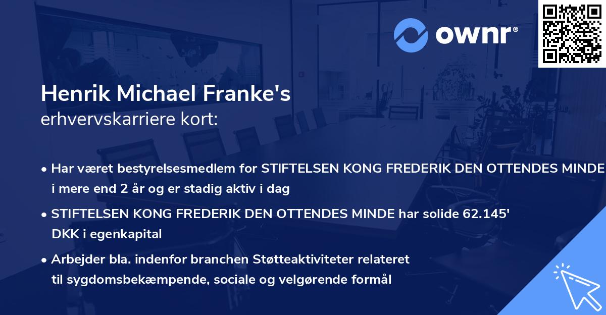 Henrik Michael Franke's erhvervskarriere kort