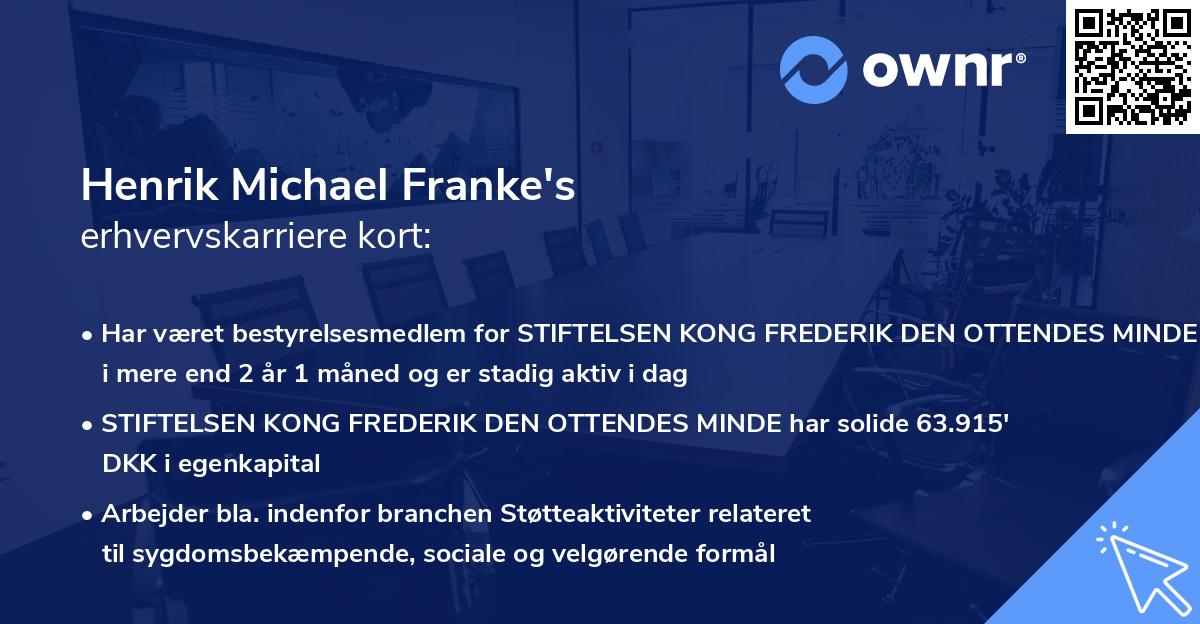Henrik Michael Franke's erhvervskarriere kort