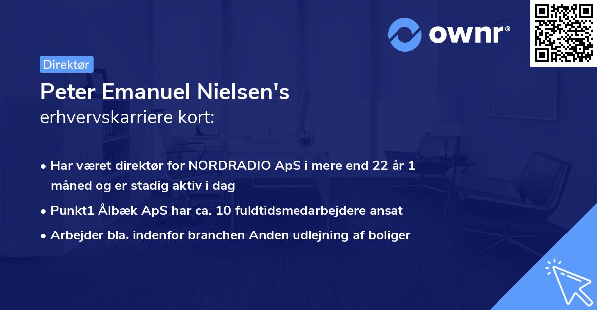 Peter Emanuel Nielsen's erhvervskarriere kort