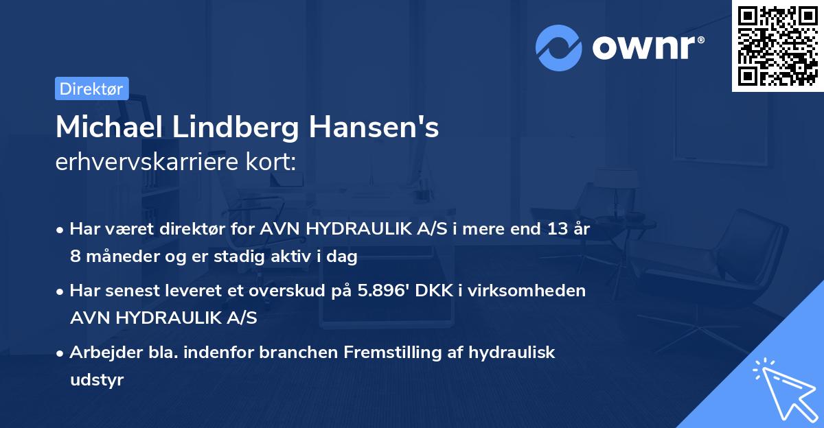 Michael Lindberg Hansen's erhvervskarriere kort