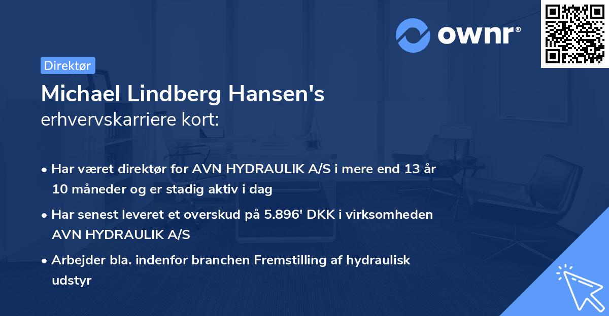Michael Lindberg Hansen's erhvervskarriere kort