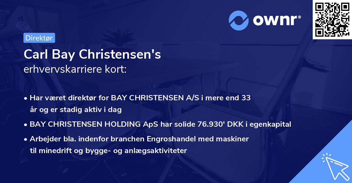 Carl Bay Christensen's erhvervskarriere kort