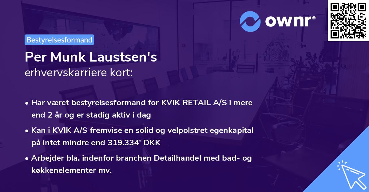 Per Munk Laustsen's erhvervskarriere kort