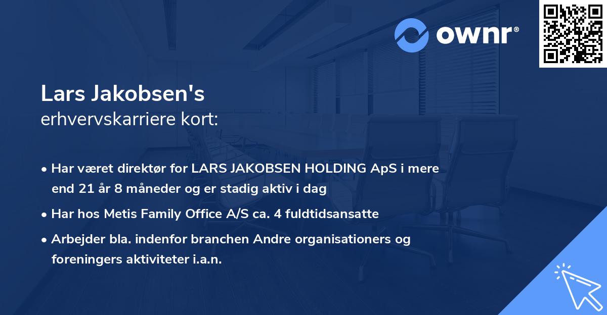 Lars Jakobsen's erhvervskarriere kort