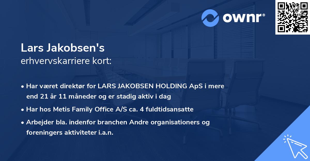 Lars Jakobsen's erhvervskarriere kort