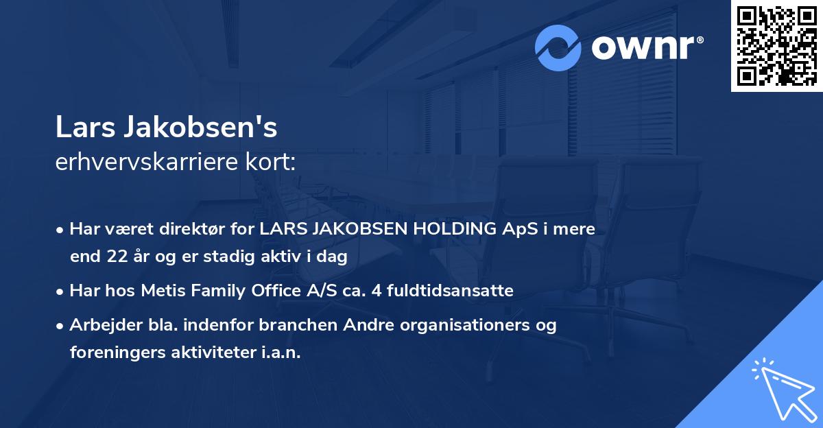 Lars Jakobsen's erhvervskarriere kort