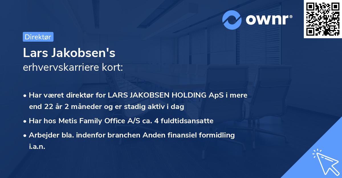 Lars Jakobsen's erhvervskarriere kort