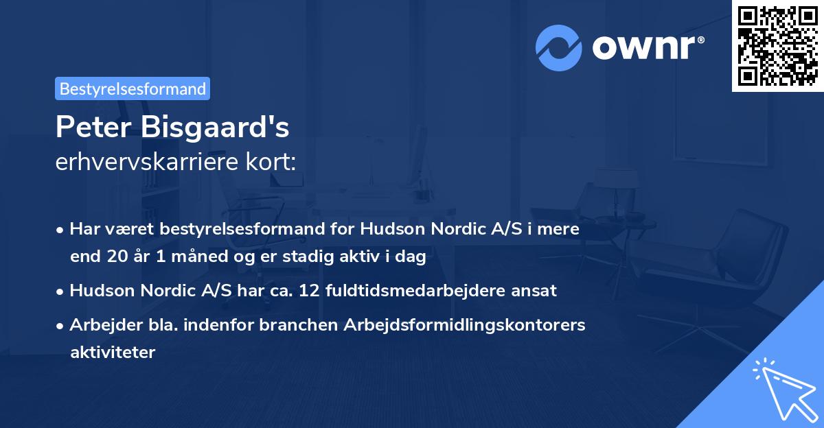 Peter Bisgaard's erhvervskarriere kort