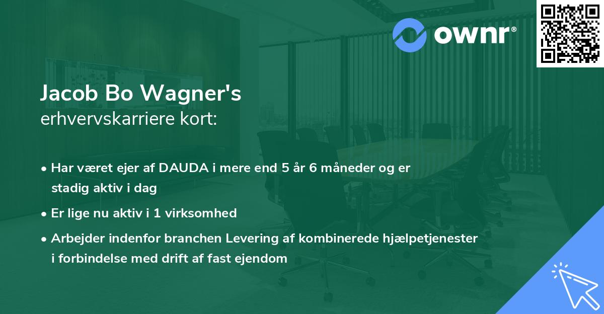 Jacob Bo Wagner's erhvervskarriere kort