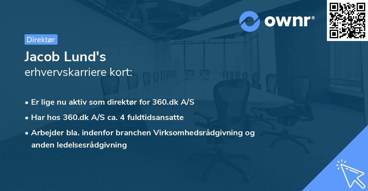Jacob Lund's erhvervskarriere kort