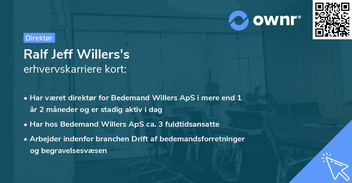 Ralf Jeff Willers's erhvervskarriere kort