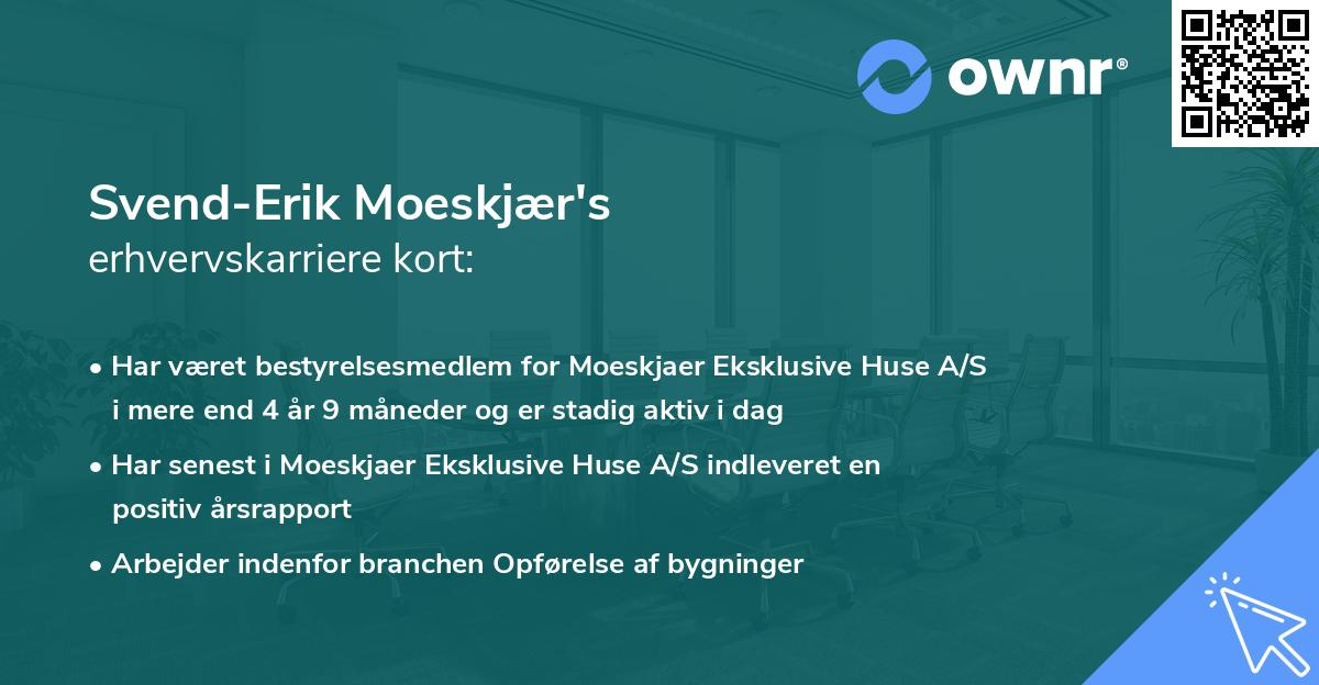 Svend-Erik Moeskjær's erhvervskarriere kort